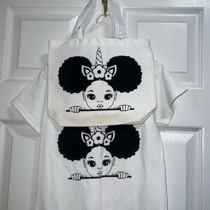 Hanes Kids' Unicorn Graphic Tee - White‎ and Yellow